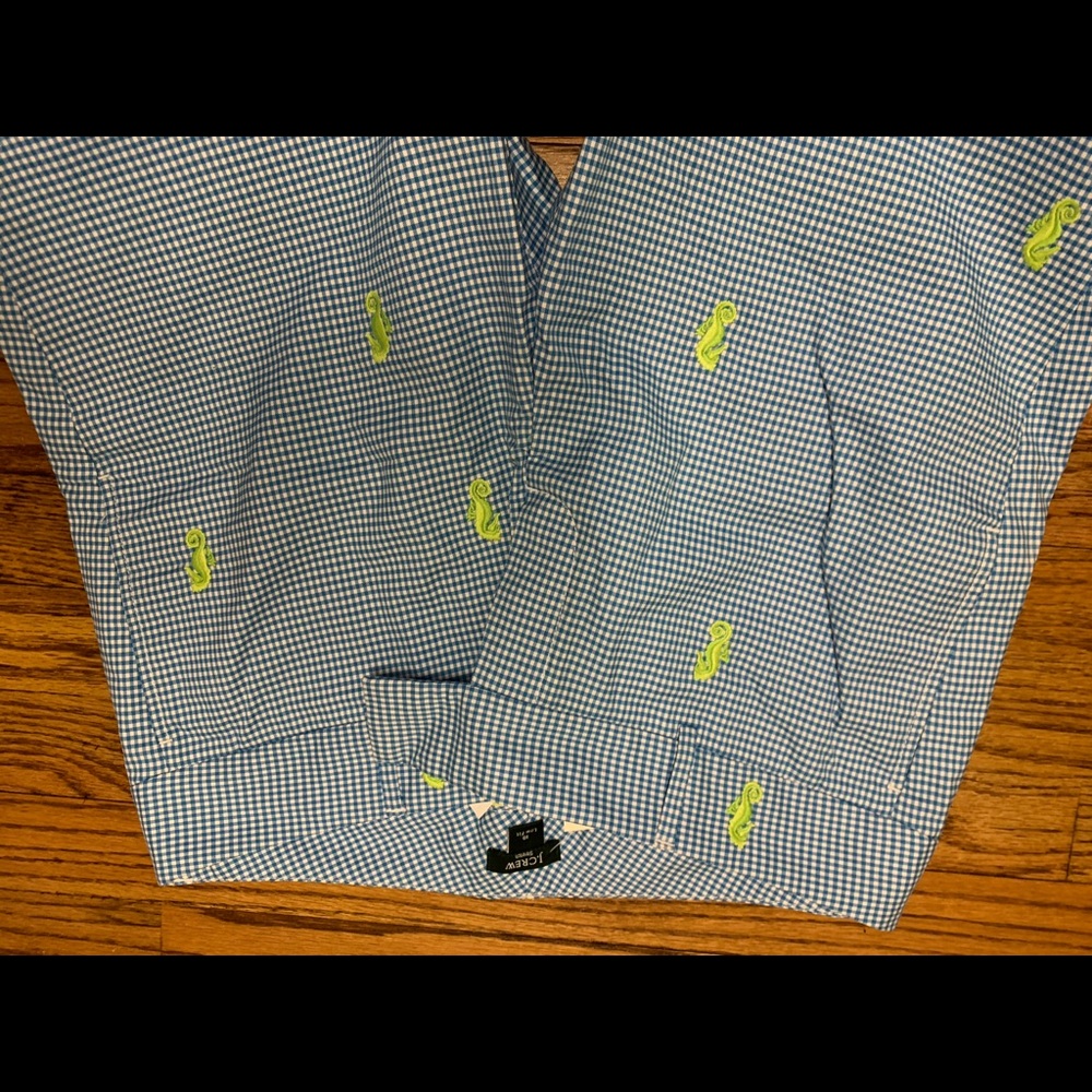 LAST CALL Gingham JCrew embroidered pants